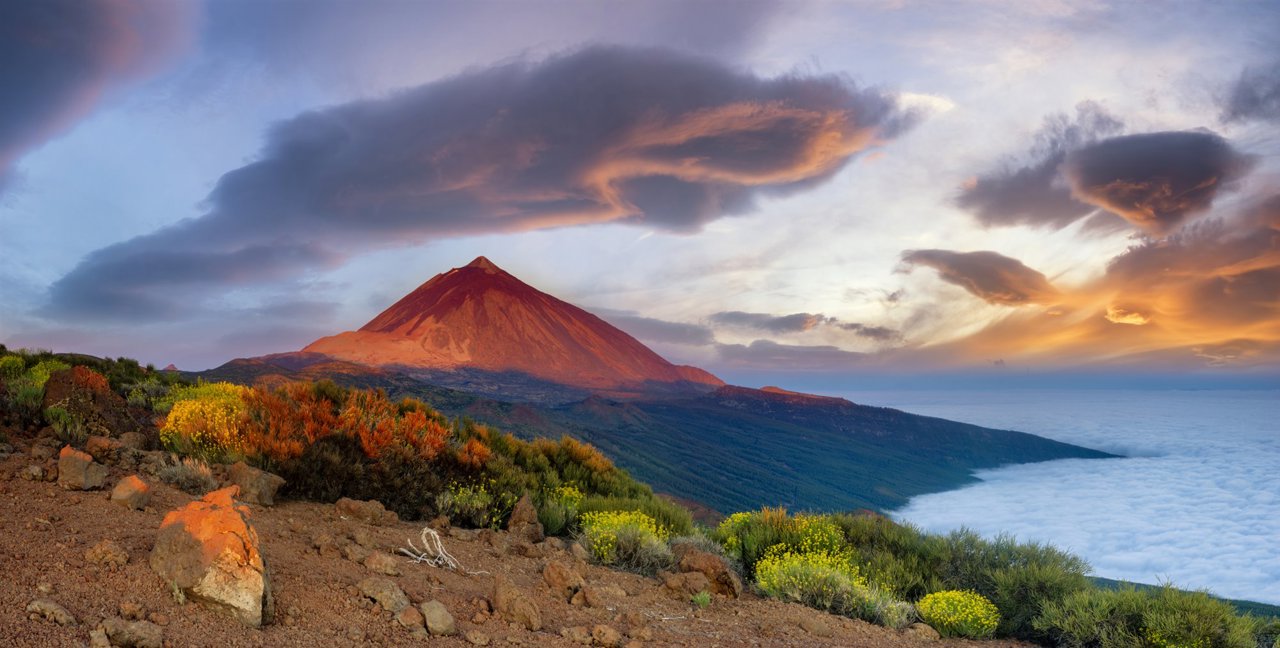 Teide medio día por la mañana